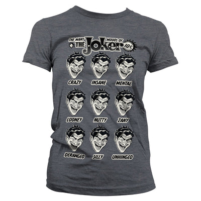 Batman - The Many Moods Of The Joker Women T-Shirt (Dark-Heather)