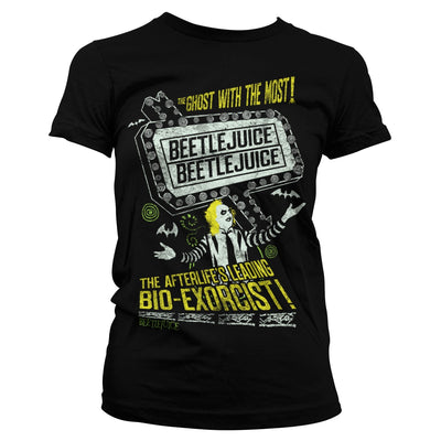 Beetlejuice - The Afterlife's Leading Bio-Exorcist Women T-Shirt (Black)