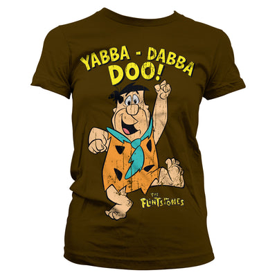 The Flintstones - Yabba-Dabba-Doo Women T-Shirt (Brown)