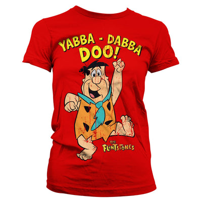 The Flintstones - Yabba-Dabba-Doo Women T-Shirt (Red)