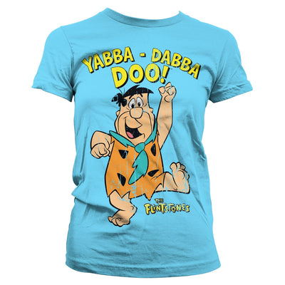 The Flintstones - Yabba-Dabba-Doo Women T-Shirt (Sky Blue)