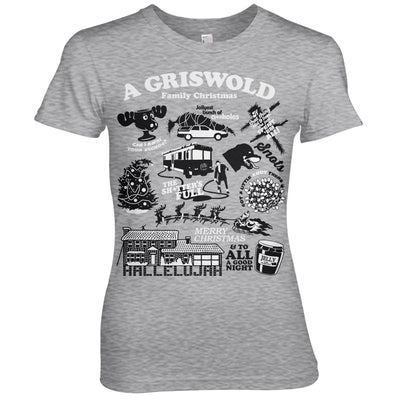 National Lampoon's - Christmas Icons Women T-Shirt (Heather Grey)