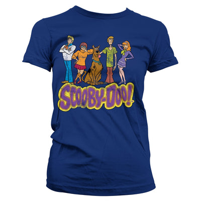 Scooby Doo - Team Scooby Doo Distressed Women T-Shirt (Navy)