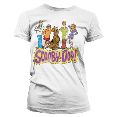 Scooby Doo - Team Scooby Doo Distressed Women T-Shirt (White)