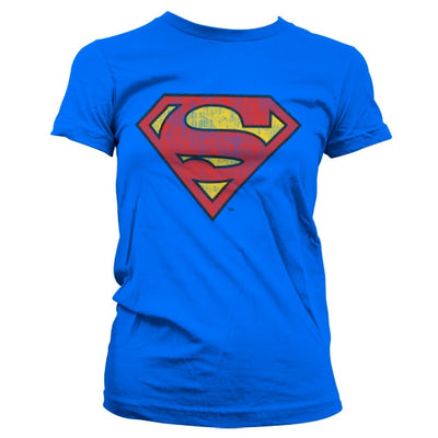 Superman - Washed Shield Women T-Shirt (Blue)