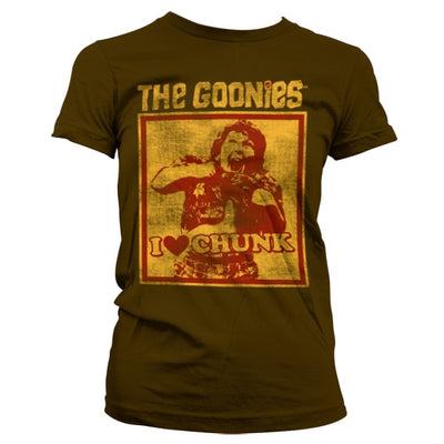The Goonies - I Love Chunk Women T-Shirt (Brown)