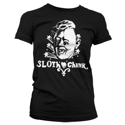 The Goonies - Sloth Loves Chunk Women T-Shirt (Black)