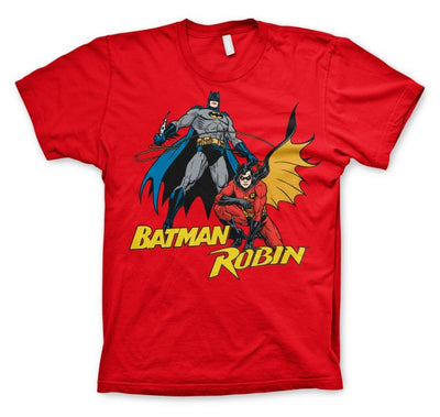 Batman - Batman & Robin Mens T-Shirt (Red)