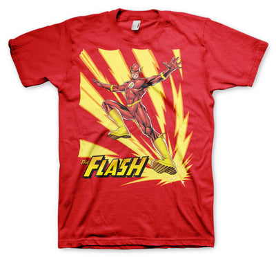 The Flash - Jumping Mens T-Shirt (Red)