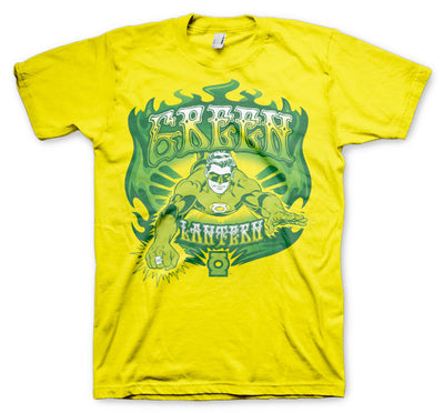 Green Lantern - Green Fire Mens T-Shirt (Yellow)
