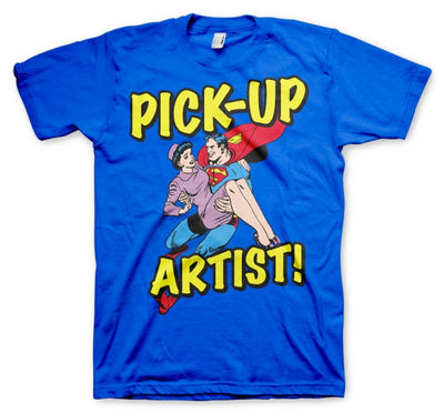 Superman - Pick-Up Artist Mens T-Shirt (Blue)