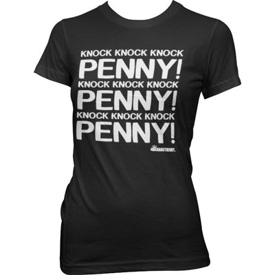 The Big Bang Theory - Penny Knock Knock Knock Women T-Shirt (Black)