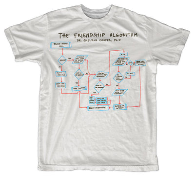 The Big Bang Theory - TBBT The Friendship Algorithm Mens T-Shirt (White)