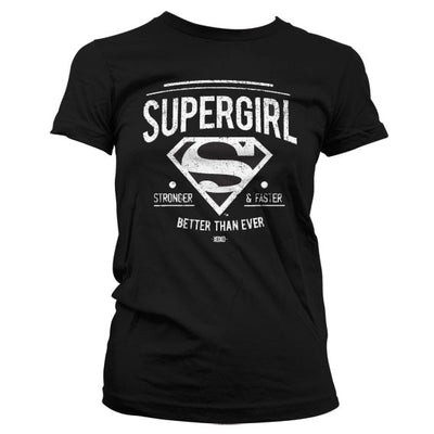Supergirl - Strong & Faster Women T-Shirt (Black)