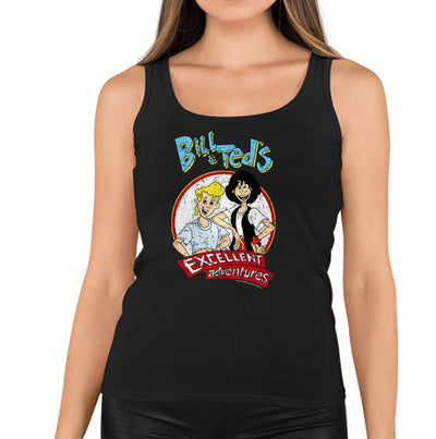 Bill and Ted's Excellent Adventure - Distressed Cartoon Characters Women Tank Top