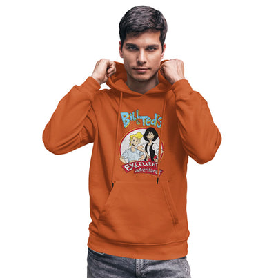 Bill and Ted's Excellent Adventure - Distressed Cartoon Characters Hoodie