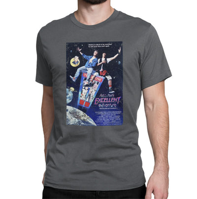Bill and Ted's Excellent Adventure - Movie Poster Distressed Mens T-Shirt