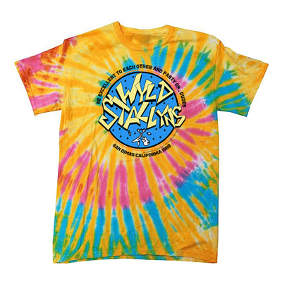 Bill and Ted's Excellent Adventure - Wyld Stallyns Most Excellent World Tour 1989 Rock Logo Tie-Dye T-Shirt