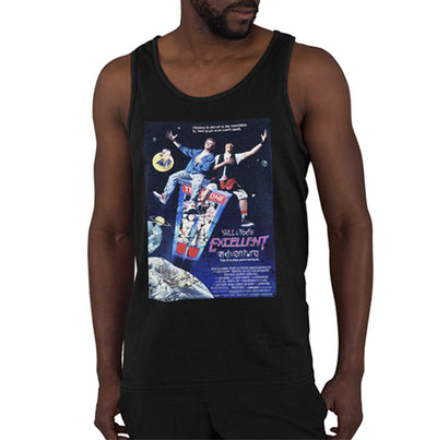 Bill and Ted's Excellent Adventure - Movie Poster Distressed Mens Tank Top Vest