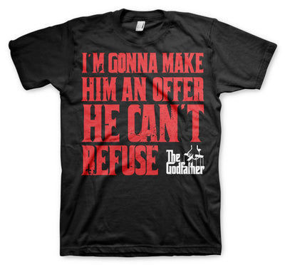 The Godfather - I´m Gonna Make Him A Offer Big & Tall Mens T-Shirt (Black)
