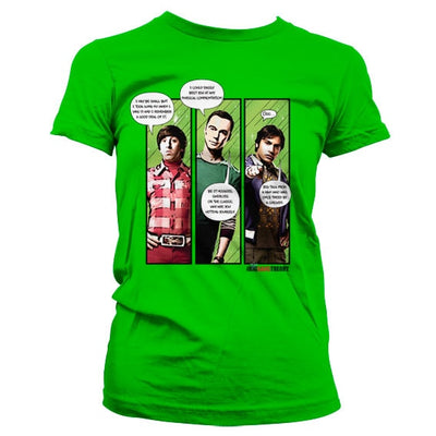 The Big Bang Theory - TBBT - Superhero Quips Women T-Shirt (Green)