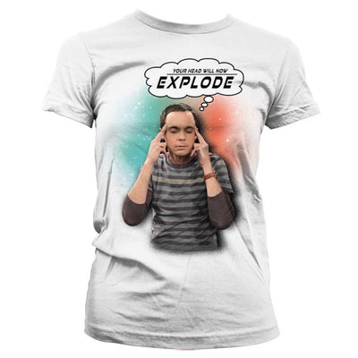 The Big Bang Theory - Sheldon - Your Head Will Now Explode Women T-Shirt (White)