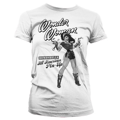 Wonder Woman - All American Pin-Up Women T-Shirt (White)